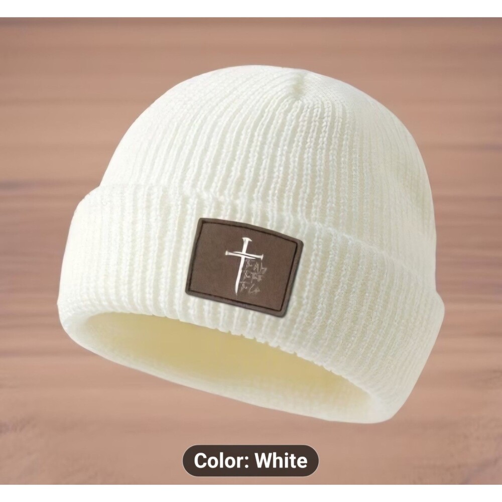 The Way, The Truth, The Life Jesus Beanie Knit Hat White Unisex Adult New